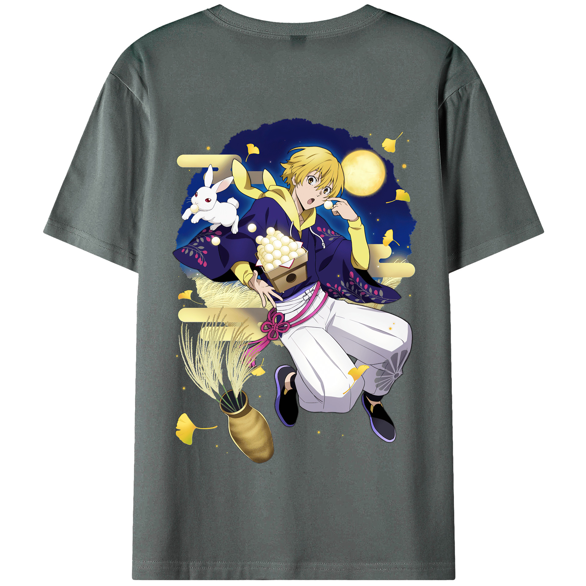 （画像用） 文豪ストレイドッグス Bungo Stray Dogs 綿100％半袖Tシャツ（背面プリント）